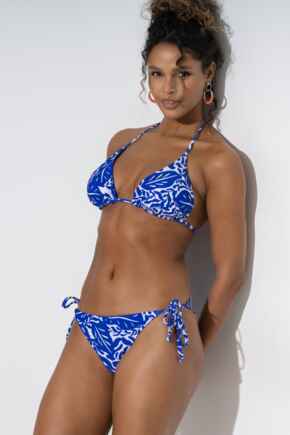 Laguna Beach Reversible Tie Side Bikini Brief - Ultramarine/White