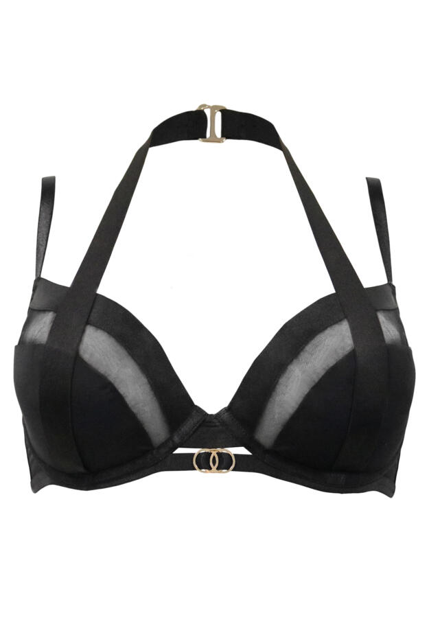 India Sheer and Opaque Double Strap Padded Bra 