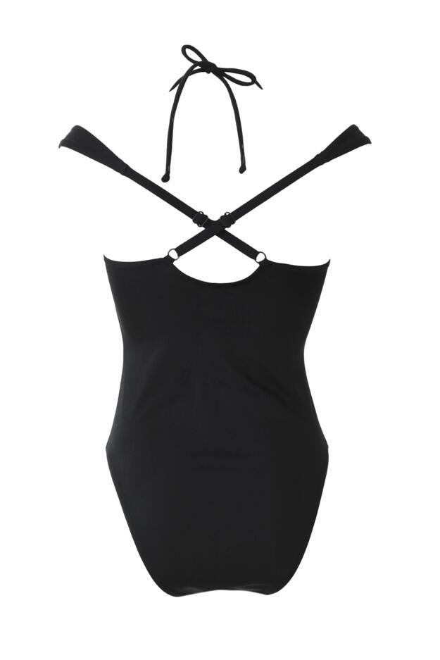 Underwired Off the Shoulder Double Strap Control Swimsuit