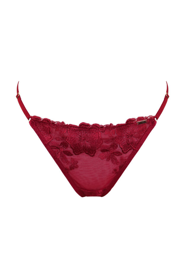 India Bold Floral Embroidery Thong