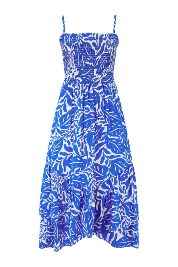  Strapless Asymmetric Tiered Woven Maxi Dress