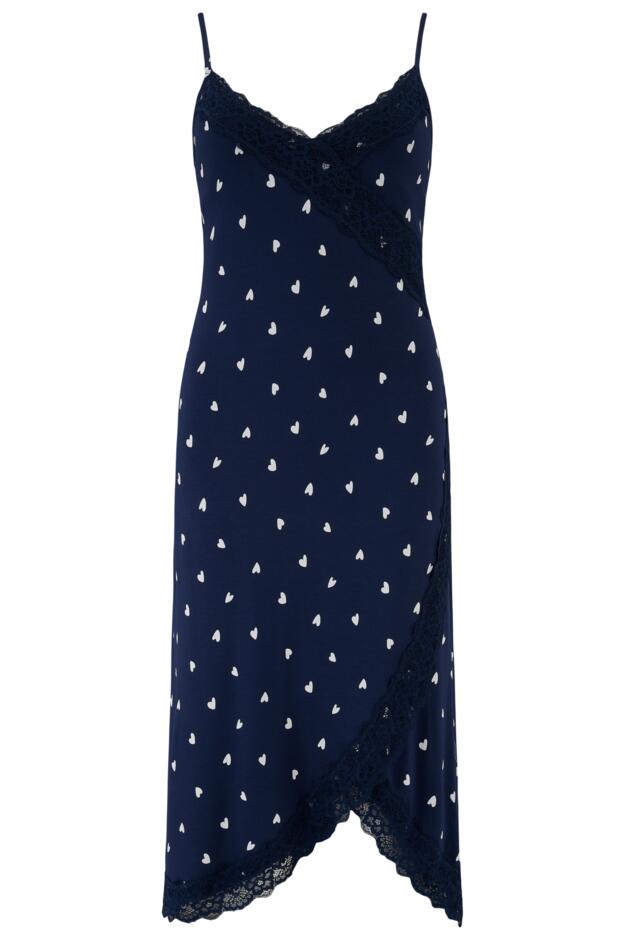 Sofa Loves Lace Soft Jersey Hidden Support Wrap Midi Chemise