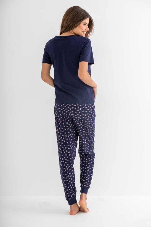 Cotton Jersey Bow Short Sleeve Pyjama Set